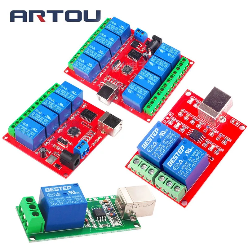 Двухканальный релейный модуль 5 В USB переключатель управления/двухканальный