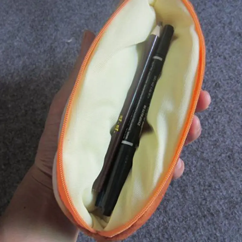 

Cartoon French Bread Pencil Box Large Capacity Pen Bag Student Stationery School Lock Makeup Tool Storage