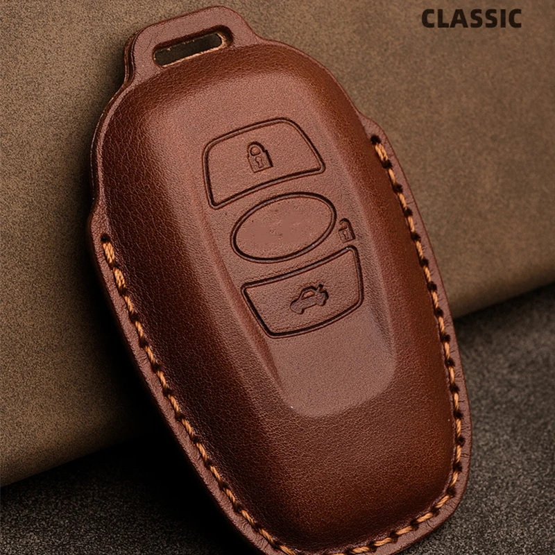 

Leather Car Key Cover for Subaru Legacy XV Forester Outback BRZ SIT Accessories Auto Remote Protector Covers Key Shell Case