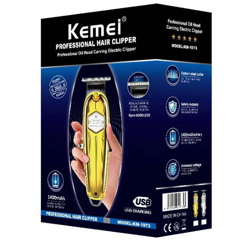 Машинка для стрижки волос Kemel профессиональный триммер Kamei из нержавеющей стали