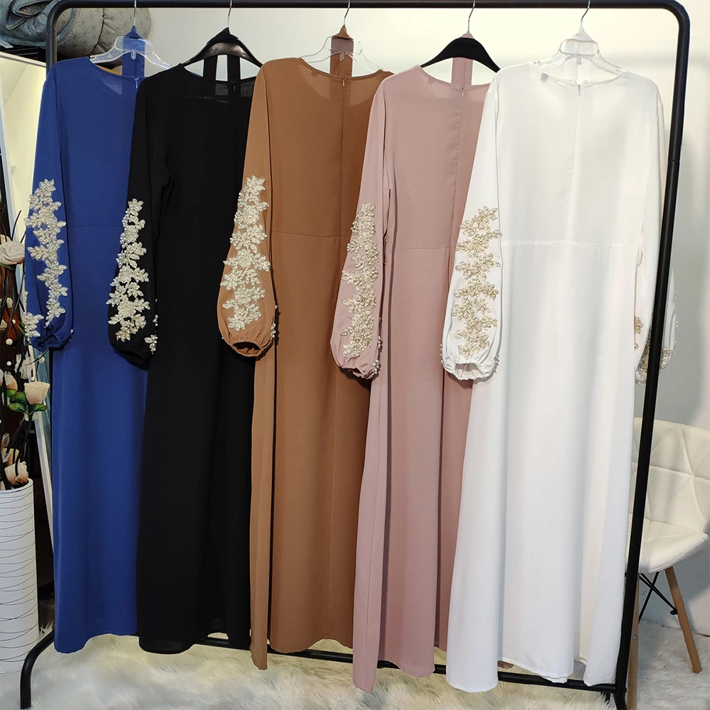 Vestidos размера плюс женское платье кафтан с жемчужной вышивкой и бабочками женская