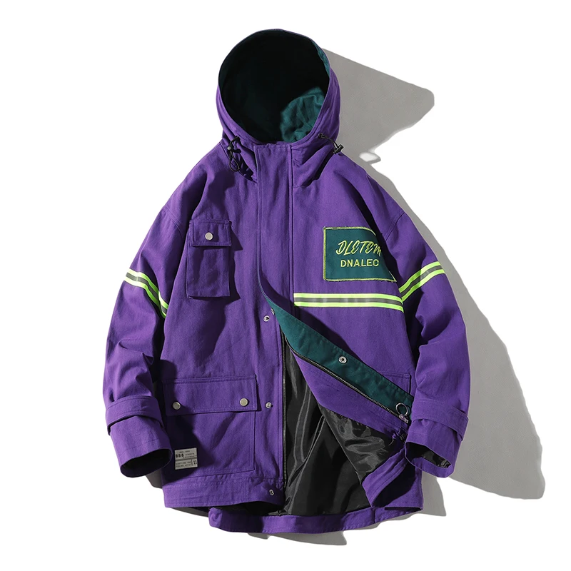 FGKKS Тренд Брендовая мужская куртка с капюшоном High Street Мужская хип-хоп модная