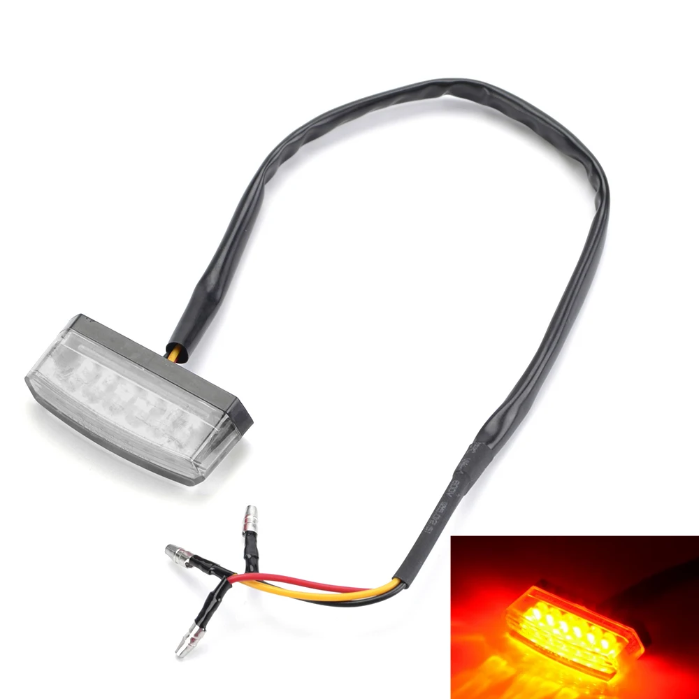 

Мини-мотоциклетные светодиодные задние фонари 12 В, задний фонарь номерного знака, стоп-сигнал Emark для грязевого велосипеда Honda Kawasaki Yamaha Suzuki