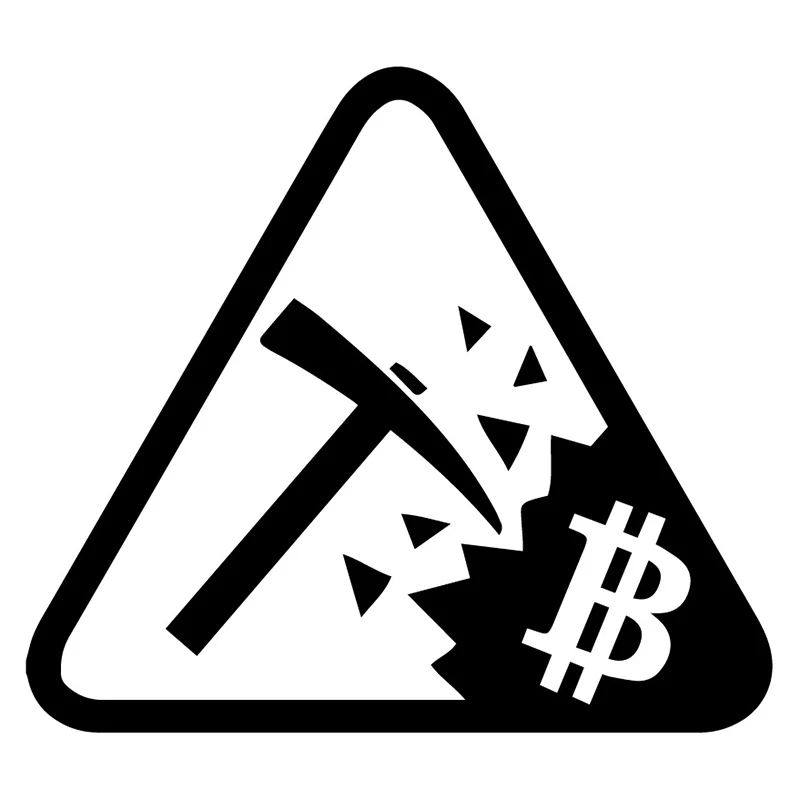 

15cm X 13cm Interesting Mining Bitcoin Auto Sticker Pvc Motorcycle Accessories Car Window Decoration Decal Supplies