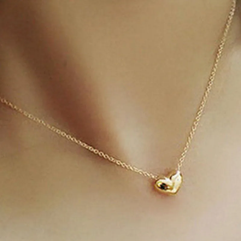 Temperament Little Peach Heart Necklace Clavicle Chain for Women New Fashion Jewelry Accessories 2021 | Украшения и аксессуары