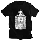 Футболка Nezuko в корзине для мужчин, хлопковая Футболка с графическим рисунком, с круглым вырезом и короткими рукавами, футболка с изображением рассекающего демонов китсуна No Yaiba, одежда в подарок