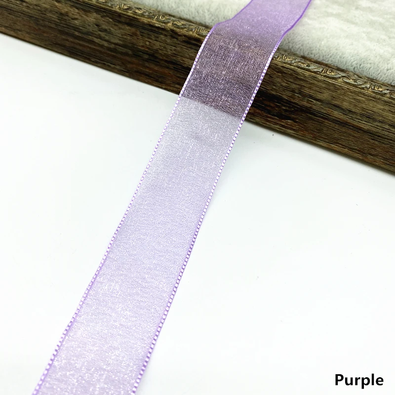 5 ярдов 1 &quot(25 мм) лента из органзы для бантов зажимы рукоделия рождественские