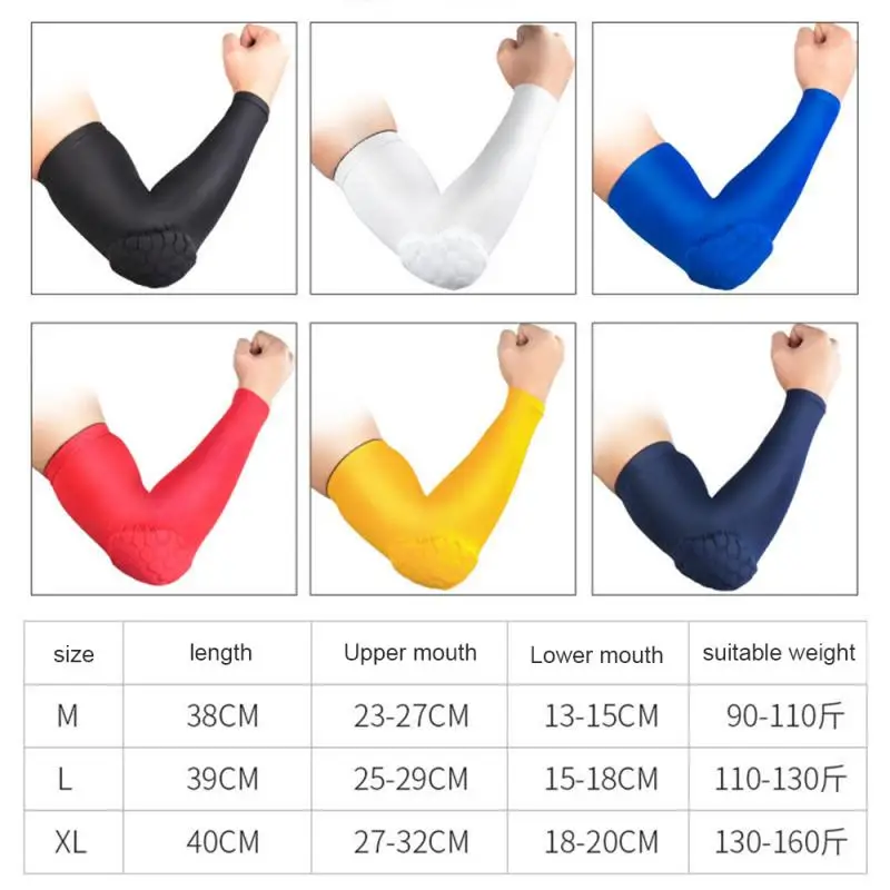 

1Pcs Elastic Basketball Elbow Pads Arm Sleeve Crashproof Honeycomb Elbow Support Elbow Protector Guard Sport Safety 8