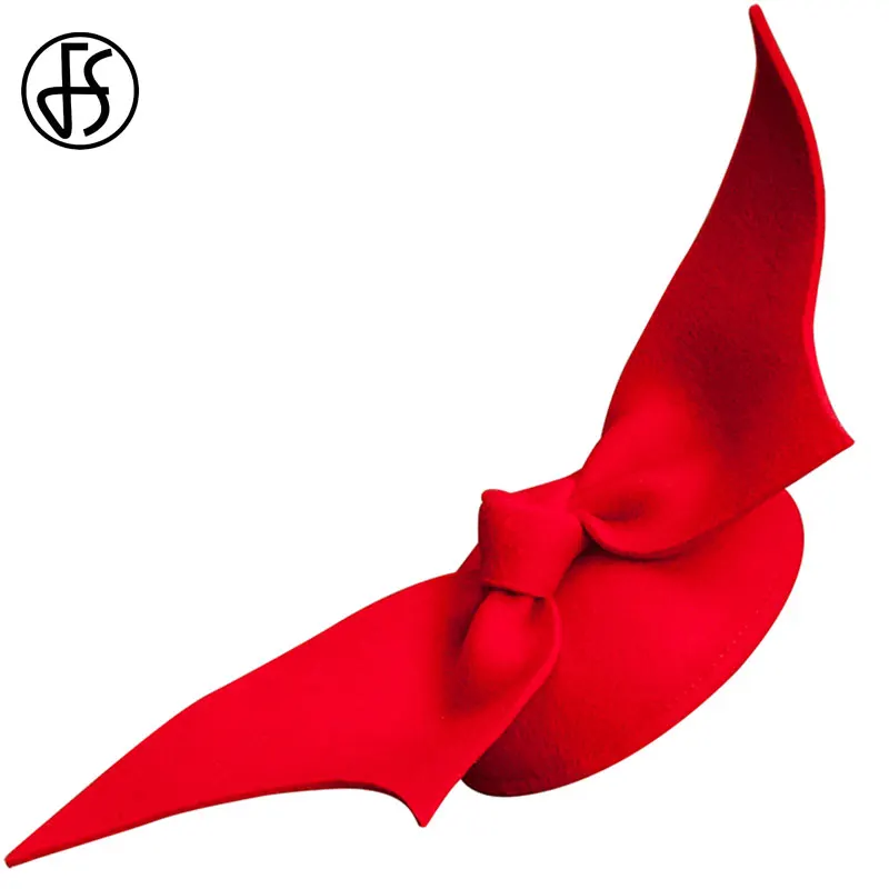 Дамская фетровая шляпка таблетка с бантом FS винтажная из 100% шерсти для