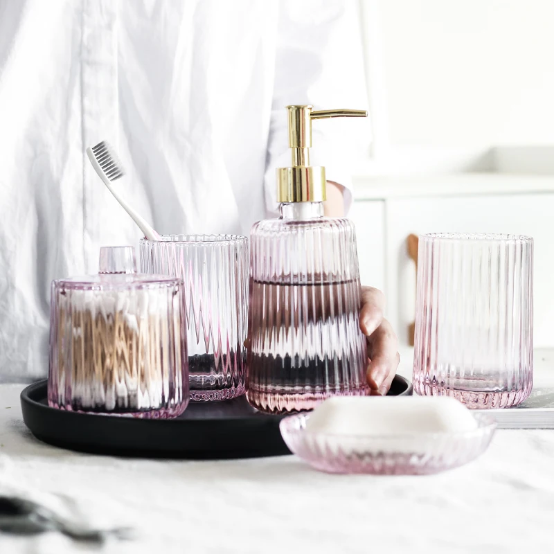 5 шт./принадлежности для ванной комнаты/модный розовый держатель зубных