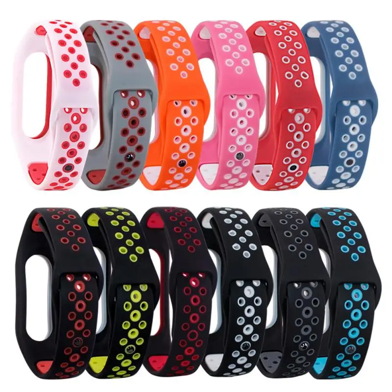 Цветной браслет для Xiaomi mi, 2 ремешка, силиконовый ремешок для mi Band 2, браслет, напульсник, ремешок для mi Band 2