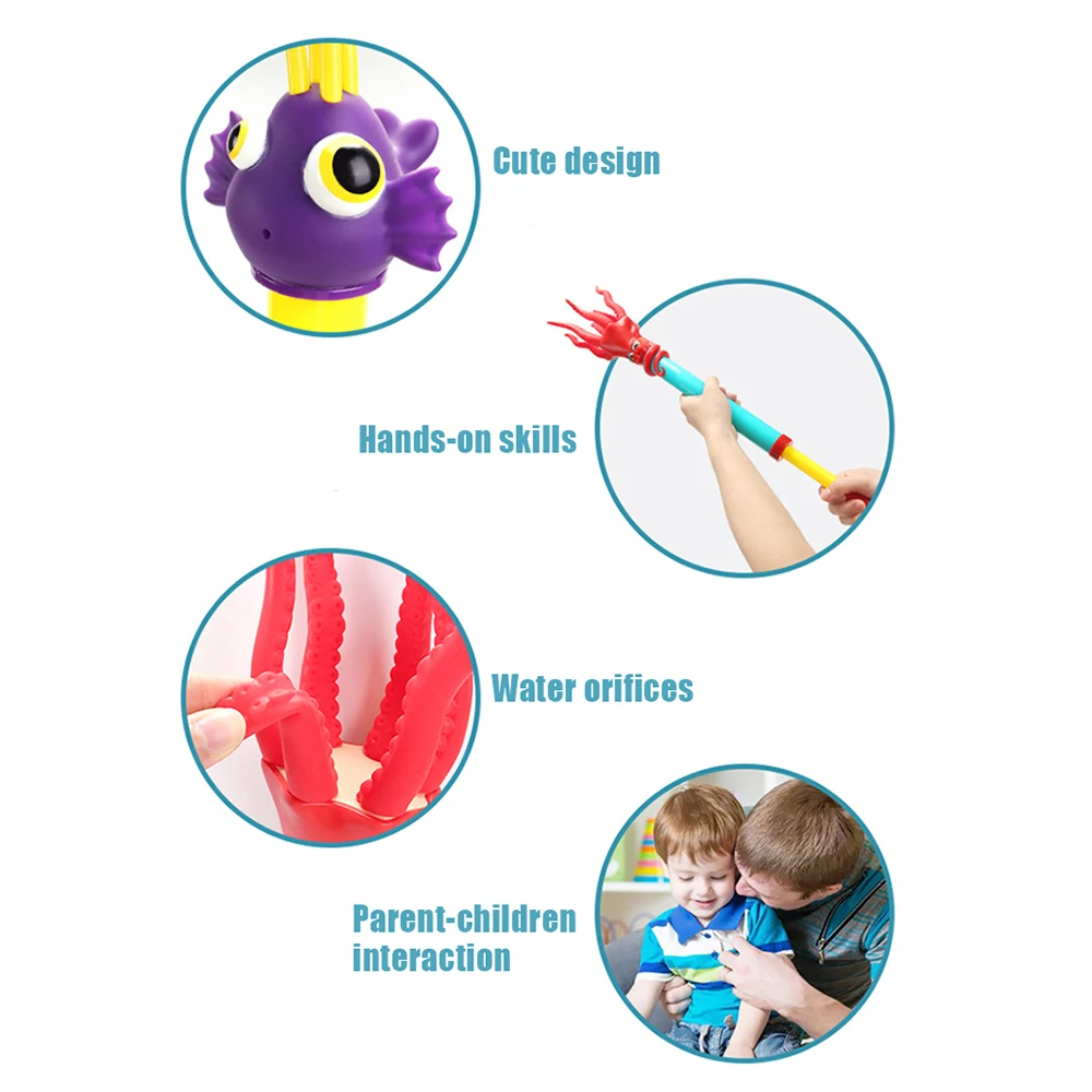 Водяной пистолет игрушки насос для стрельбы в форме животного осьминог большой