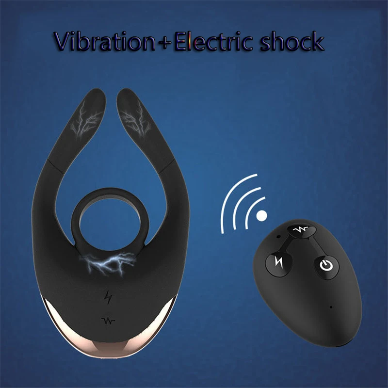 Мужской Вибратор с электрическим током кольцо для пениса Стимулятор клитора