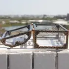 Винтажный прозрачный ящик для хранения пиратских сокровищ, безделушка для ювелирных изделий, Хрустальный драгоценный камень, коробка-держатель, органайзер для сережек, сережек