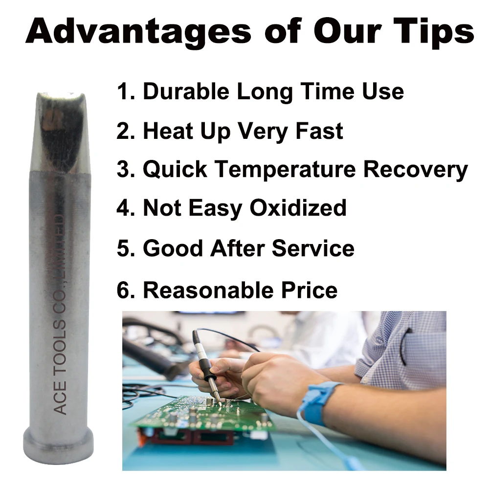 

5 PCS XTD Replacement Soldering Tip Chisel For WELLER WXP120 WP120 WP120IG WX1010 WX2020 WT1010H WD1000HPT WXMP120 Station Iron
