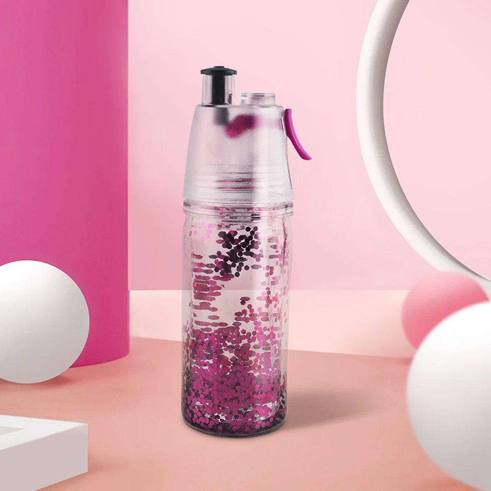 Открытый стакан для воды 350 мл спортивная чашка двухслойный Блестящий колпачок