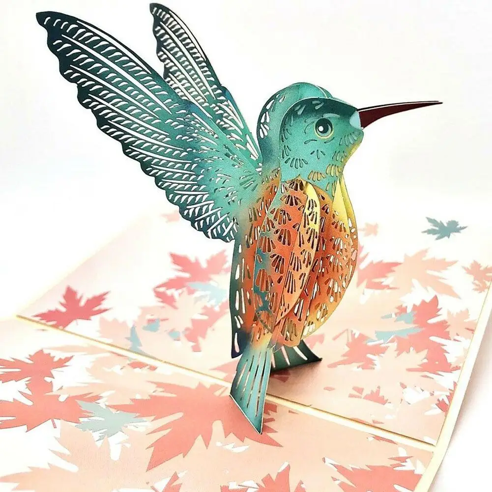 Открытка на день рождения поздравительные открытки 3D птица ручная работа