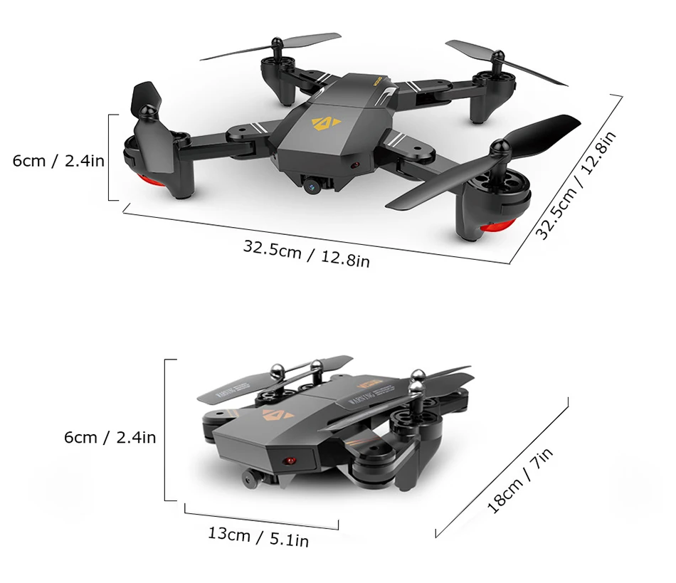 VISUO XS809HW Дрон 2MP широкоугольный wifi FPV камера Дроны с камерой 0.3MP селфи складной RC Квадрокоптер мини Дрон CS SG107