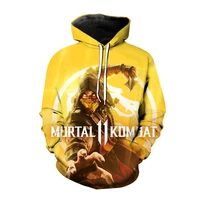 mortal kombat 3d print hoodies fighting game hooded sweatshirt women mens casual fashion hoodie pullover hip hop tops coat male