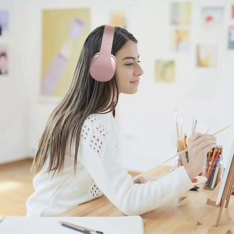 

Wireless Bluetooth Headphones Noise Reduction Gaming Headset Microphone MP3 Foldable Headphone Over for Mobile PC