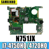 n751jx original mainboard for asus n751j n751jx n751jk laptop motherboard mainboard with i7 4750hq4720hq gtx950m 4gb test ok
