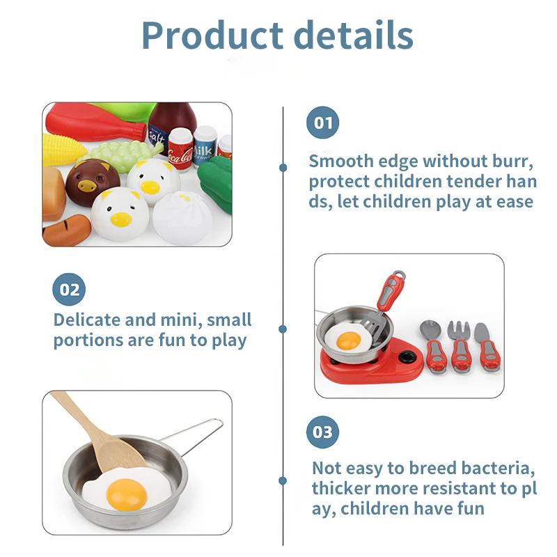 

Children Kitchen Toys Simulation Kitchen Utensils Food Cookware Pot Pan Kids Pretend Play Kitchen Set Toys For Girls Doll Food