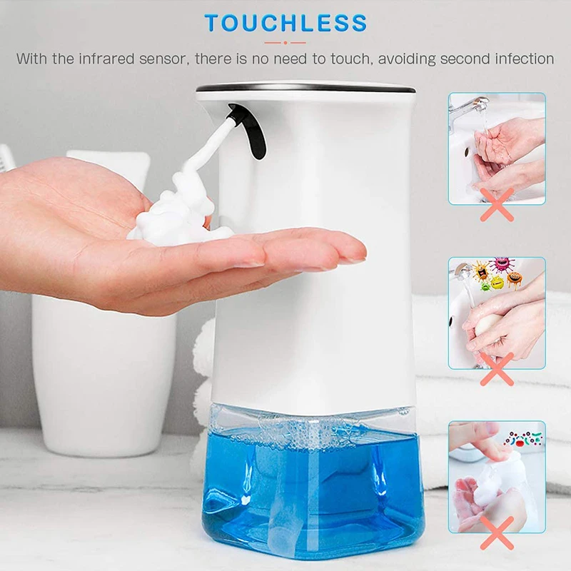 

280ml Automatic Foaming Soap Dispenser Touchless Electric Sensor Infrared Hand Washer Dispenser For Bathroom