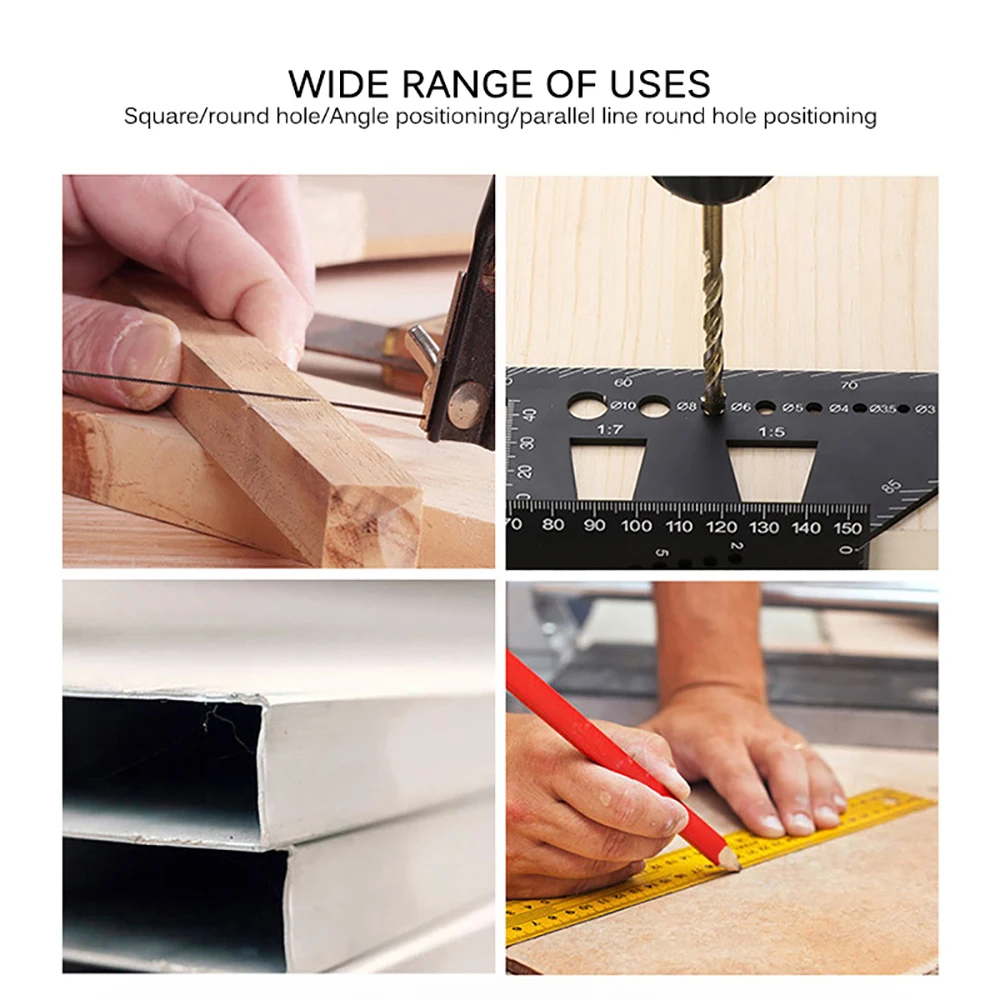 3D квадратная деревообрабатывающая линейка измерительная измерительный