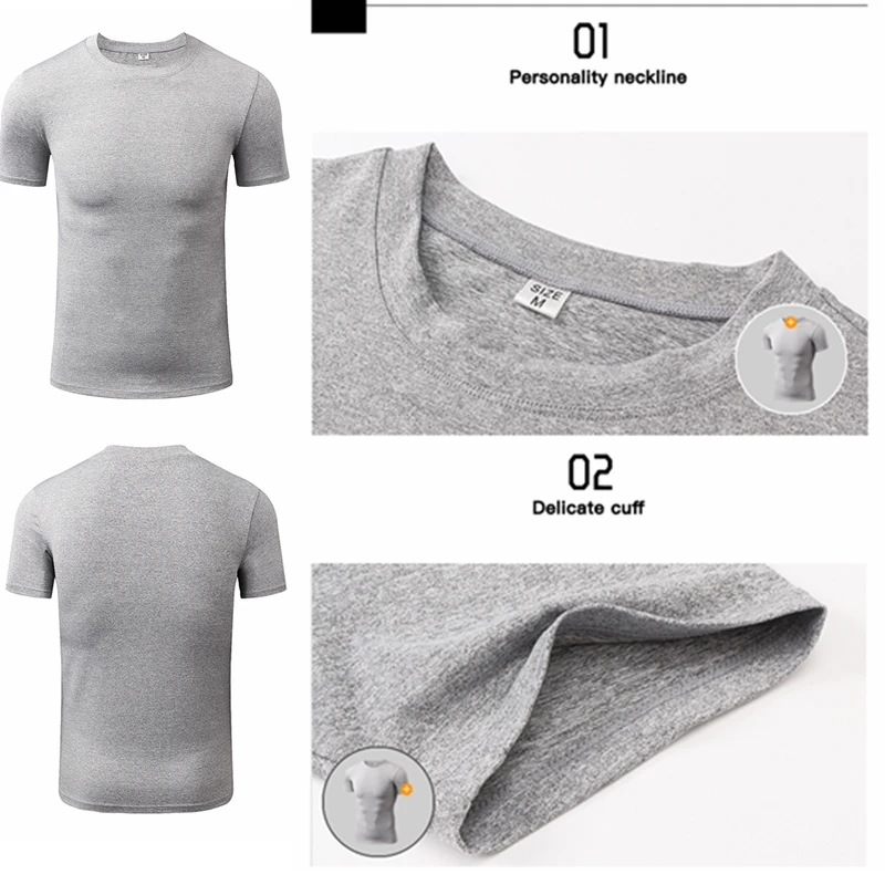 Удобная мужская компрессионная базовая футболка для бега с длинным рукавом, тонкими гольфами для тренировки в зале, фитнеса и спортивных майках.