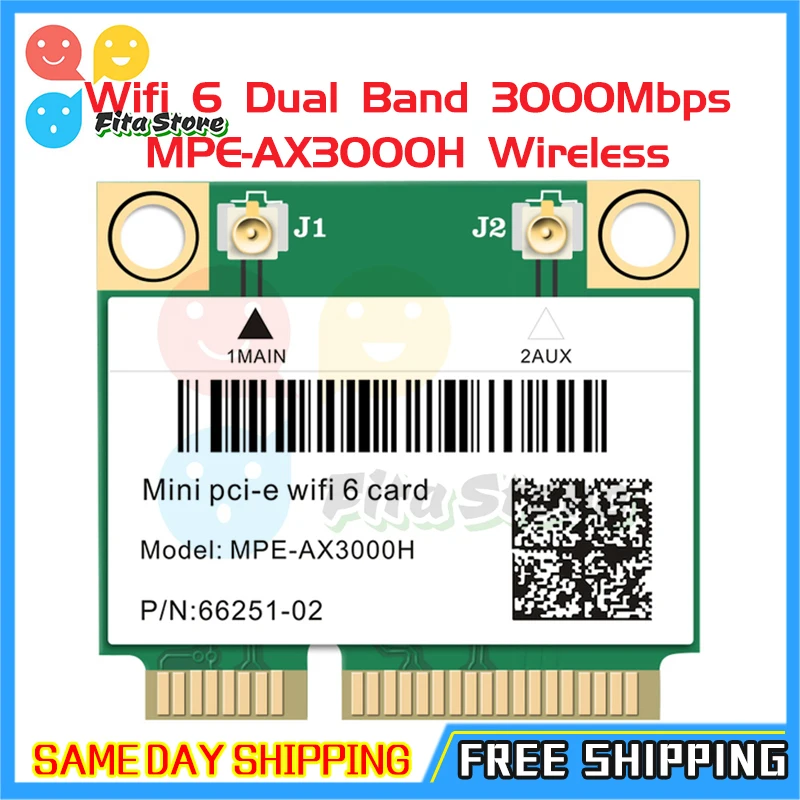 Wifi 6 двухдиапазонный 3000 Мбит/с MPE-AX3000H беспроводной мини PCI-E Wi-Fi Карта Bluetooth 5 0 802.11ax/ac