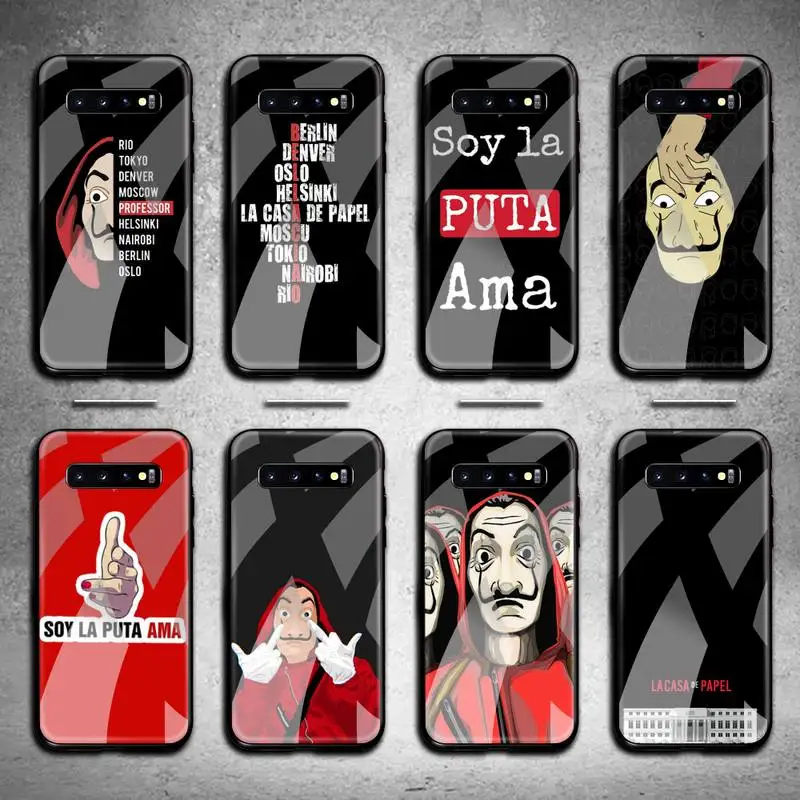 

La Casa De Papel Money Heist Phone Case Tempered Glass For Samsung S20 Plus S7 S8 S9 S10 Plus Note 8 9 10 Plus