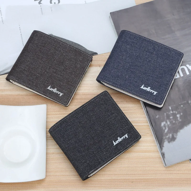 Брендовые повседневные короткие мужские кошельки Baellerry с кармашком для монет