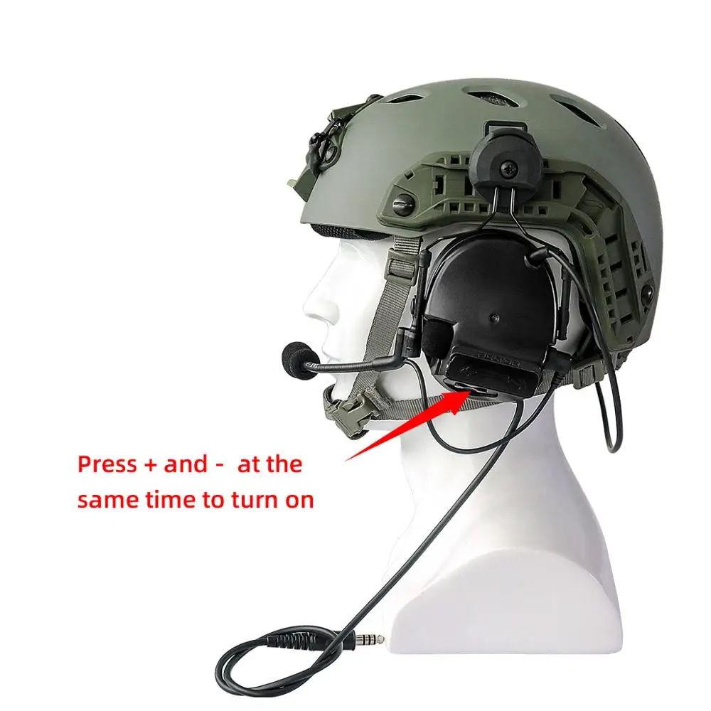 TAC-SKY COMTAC III Helmet Stand Silicone Earmuffs Military Headphones and Tactical Headphones Replacement Headband and U94 PTTBK