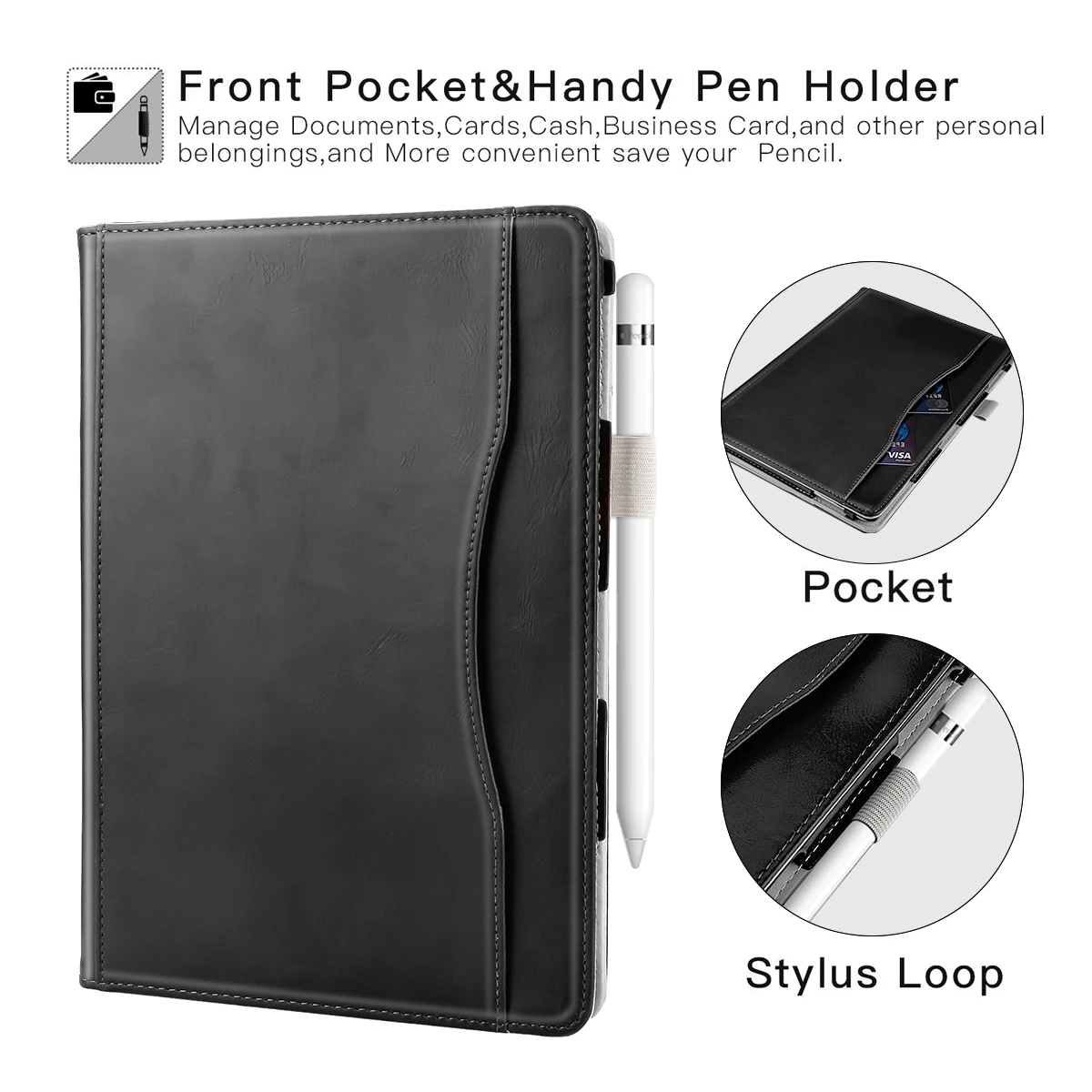For iPad 9.7 2017 2018 Pro Inch 2016 PU Tablet Case Magnetic Closure Flip Stand Protector with Pocket Hand Strap | Компьютеры и офис