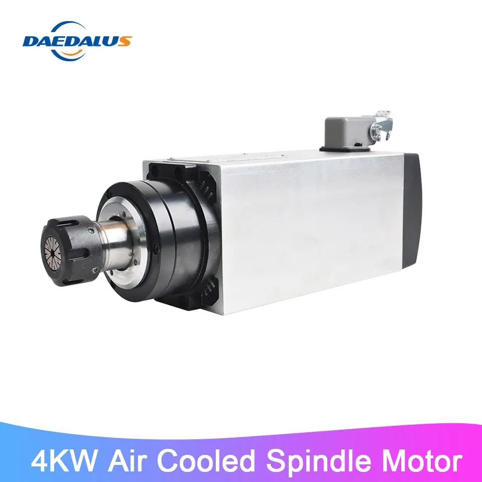 Двигатель шпинделя с воздушным охлаждением 4 кВт ER25 станок ЧПУ шпиндель 220 В 380