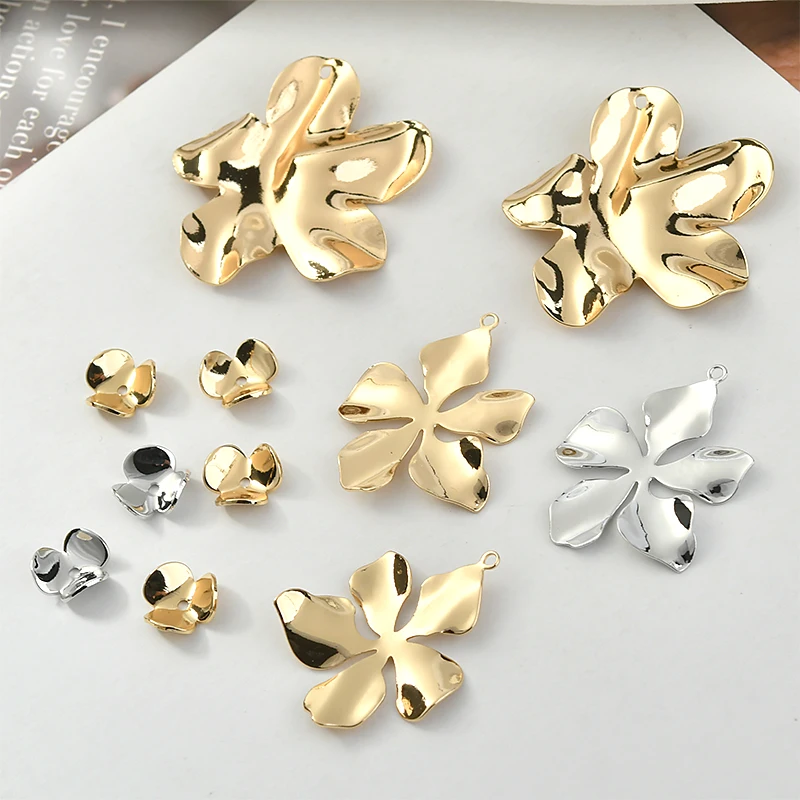 Покрытые медью 18 K настоящий золотой цветок плиссированный ручной работы