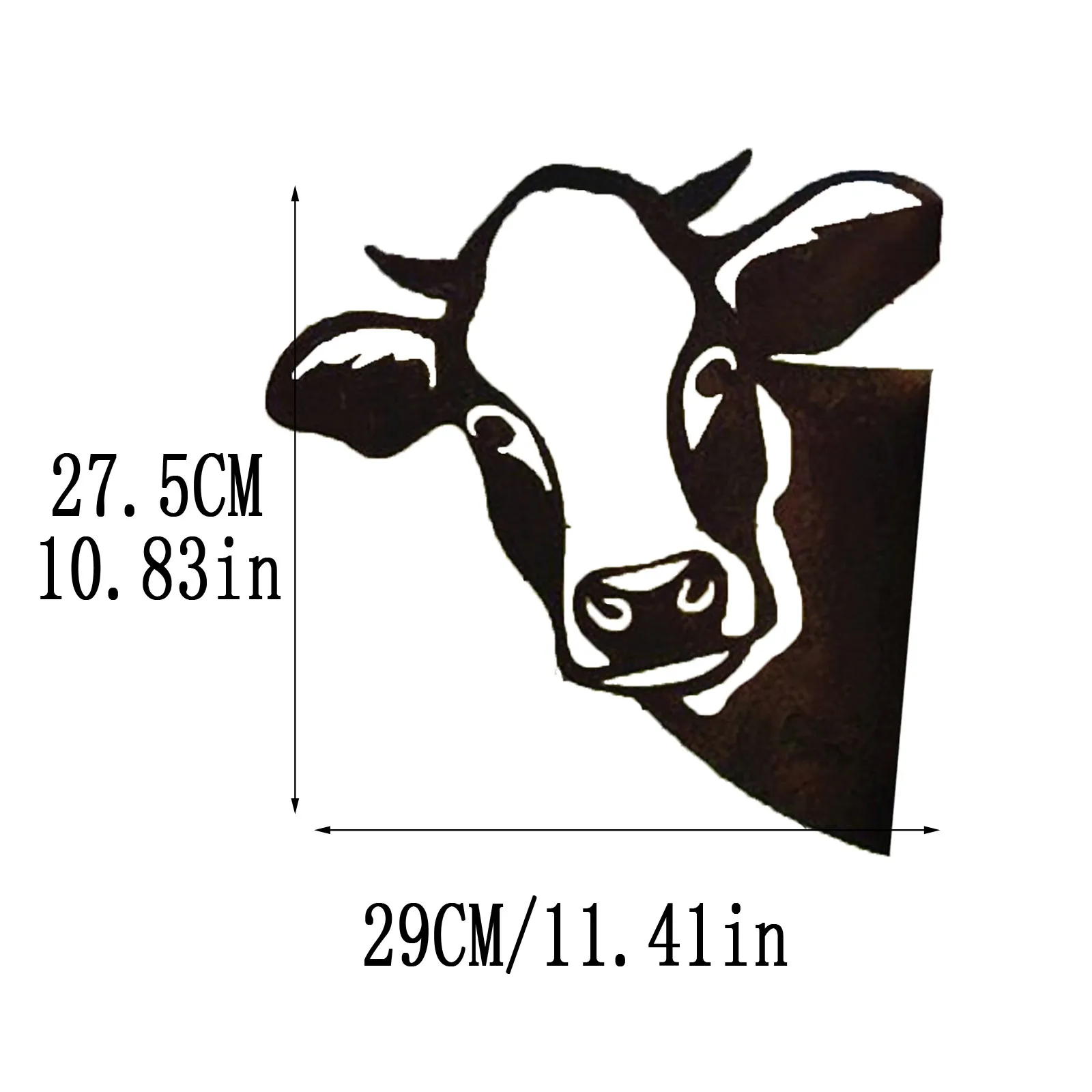 

Farm Peeping Cow Balcony Yard Decorative Metal Garden Art Protector Hanging Ornaments Cartoon Outdoor Statues Home Art Ornaments