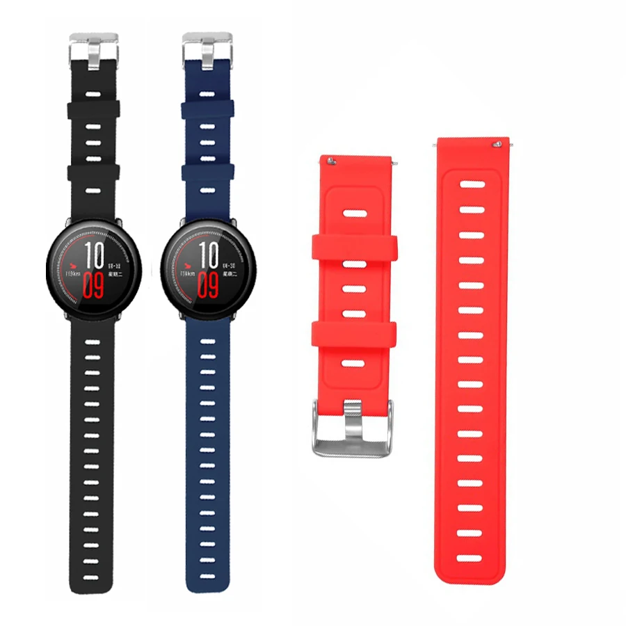 

22mm Watch Sport Strap for Huami Amazfit Stratos 2 2s Smart Watch Silicon Replace Band 46mm Watch Strap for Samsung Galaxy