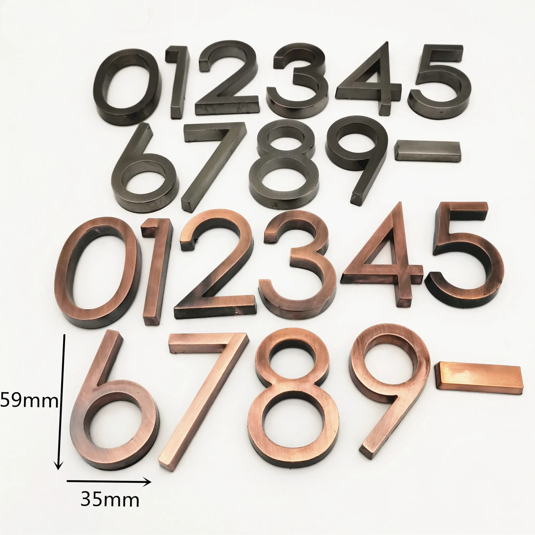 5 8 см 3D номер дома из АБС пластика Пластик самоклеющаяся дверная табличка для