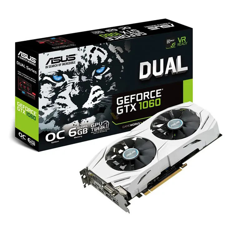 

ASUS NVIDIA DUAL GTX1060 O6G GDDR5 192 bit 8008 MHz Desktop Gaming Graphics Card
