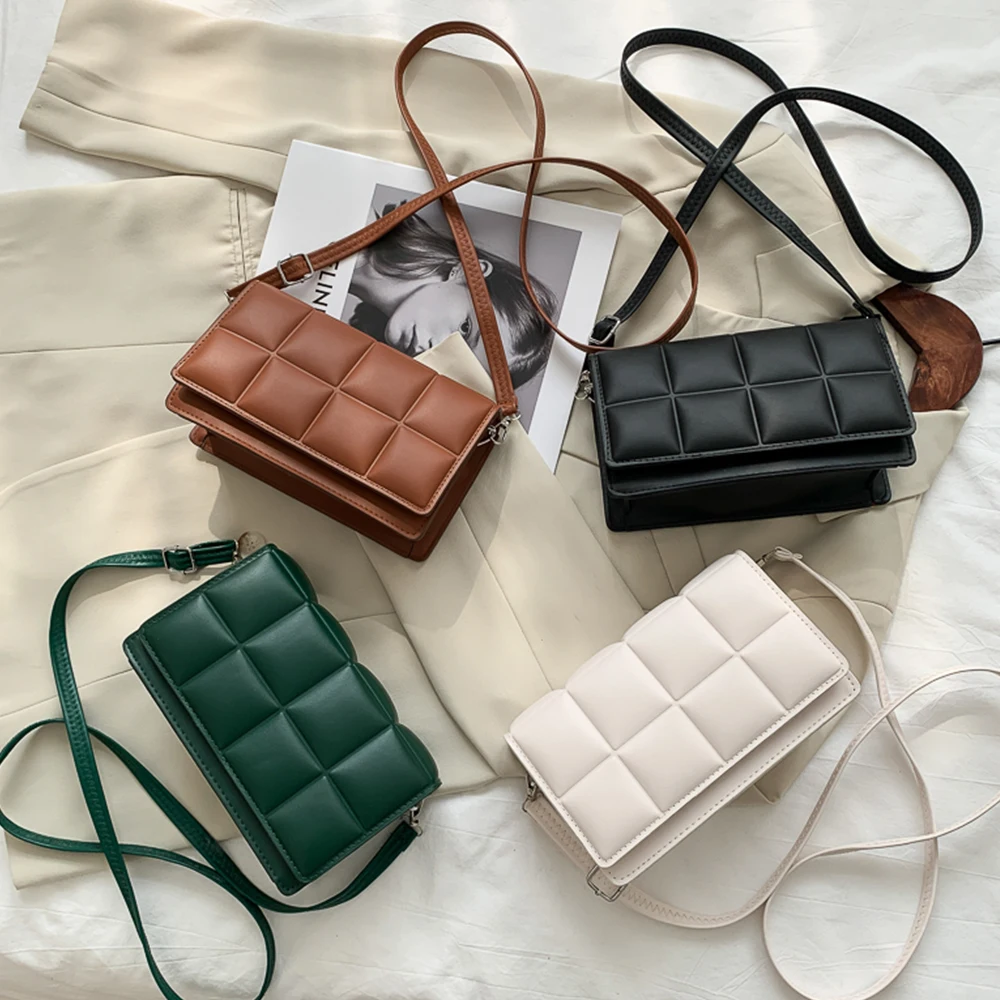 Сумка на плечо плетеная с клапаном Женская саквояж кросс-боди из