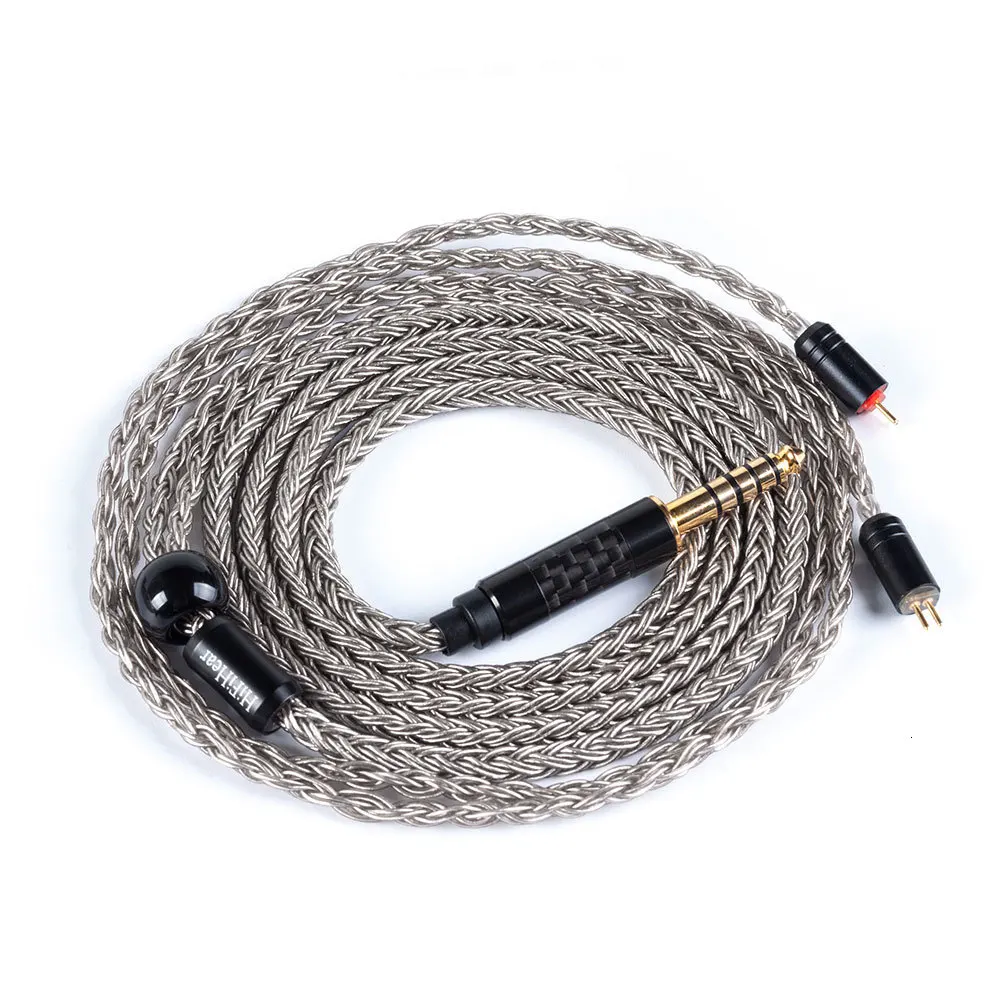 HiFiHear 16 Core посеребренный кабель 2,5/3,5/4,4 мм балансный кабель с MMCX/2pin для LZ ZSX BL-03 HQ10 ZS10 AS10 C16 ZSX ZS10PRO