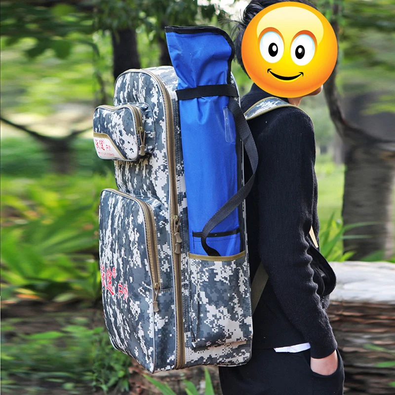 Вместительный камуфляжный рюкзак для рыболовного стула из ткани Оксфорд рыбалки