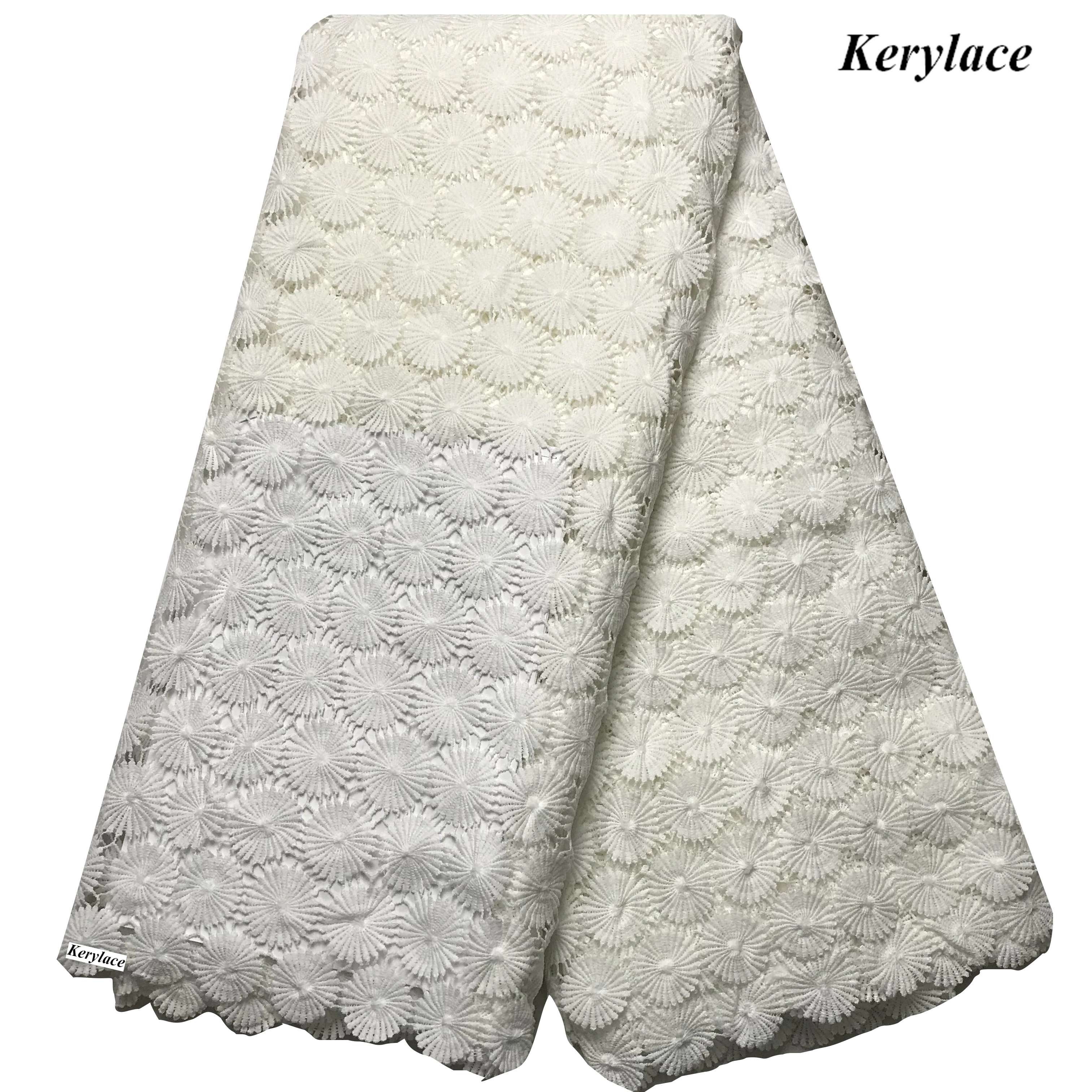 Открытая белая ткань африканский гипюр кружевной шнур женское последнее ремесло
