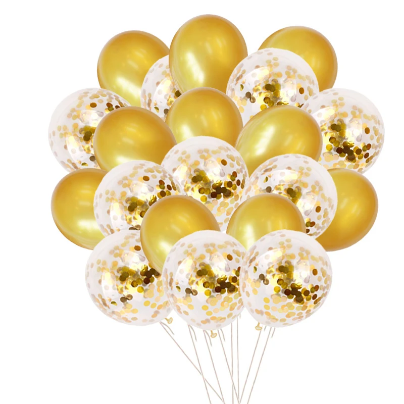 Латексные воздушные шары с конфетти цвет розовое золото 20 шт./лот 12 дюймов