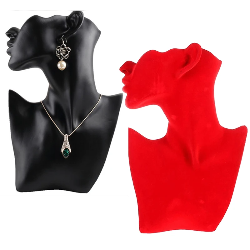 Ожерелье и серьги дисплей для ювелирных изделий из смолы/вельвета женский