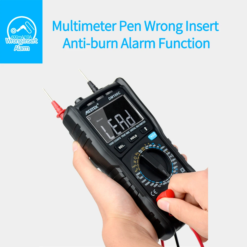 Цифровой мультиметр MESTEK DM100C измеритель истинных среднеквадратичных значений ESR