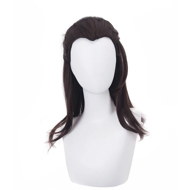 Парик для косплея гуру из аниме джутсу длинный черно-коричневый с заостренной