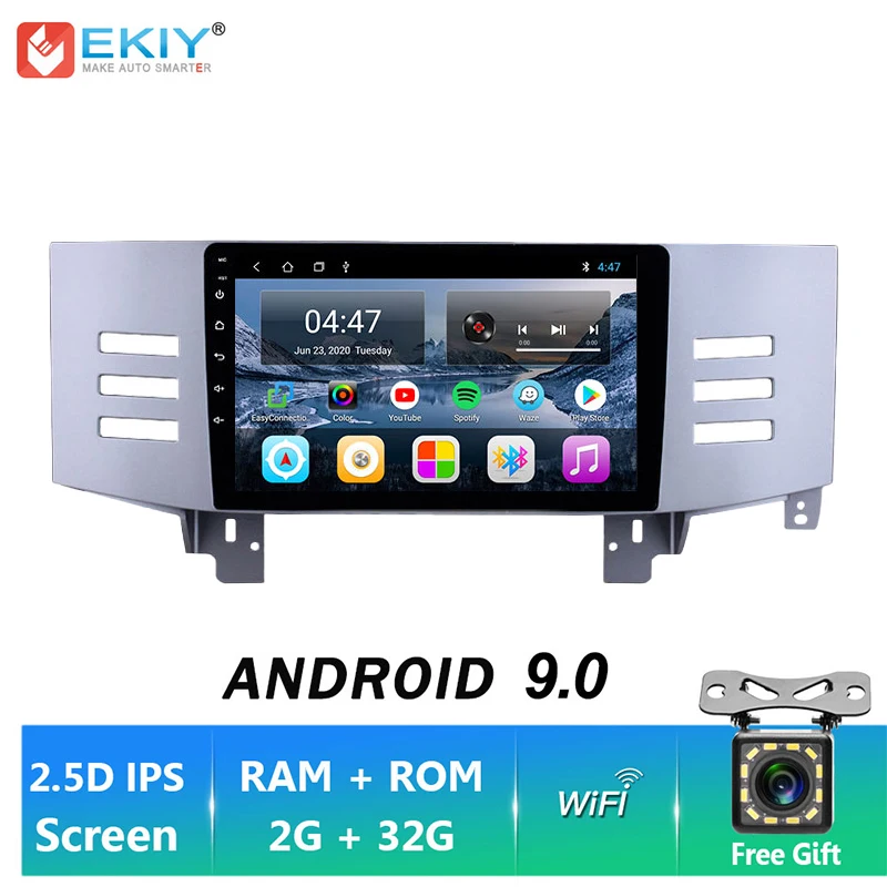 EKIY TN 9 'ƈDIN Android 0 для Toyota Reiz Mark x 2007 2009 Автомобильное видео GPS навигация DVD