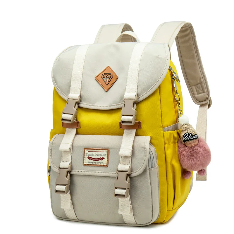 Женский школьный рюкзак Macarons водонепроницаемый большой дорожный на плечо для